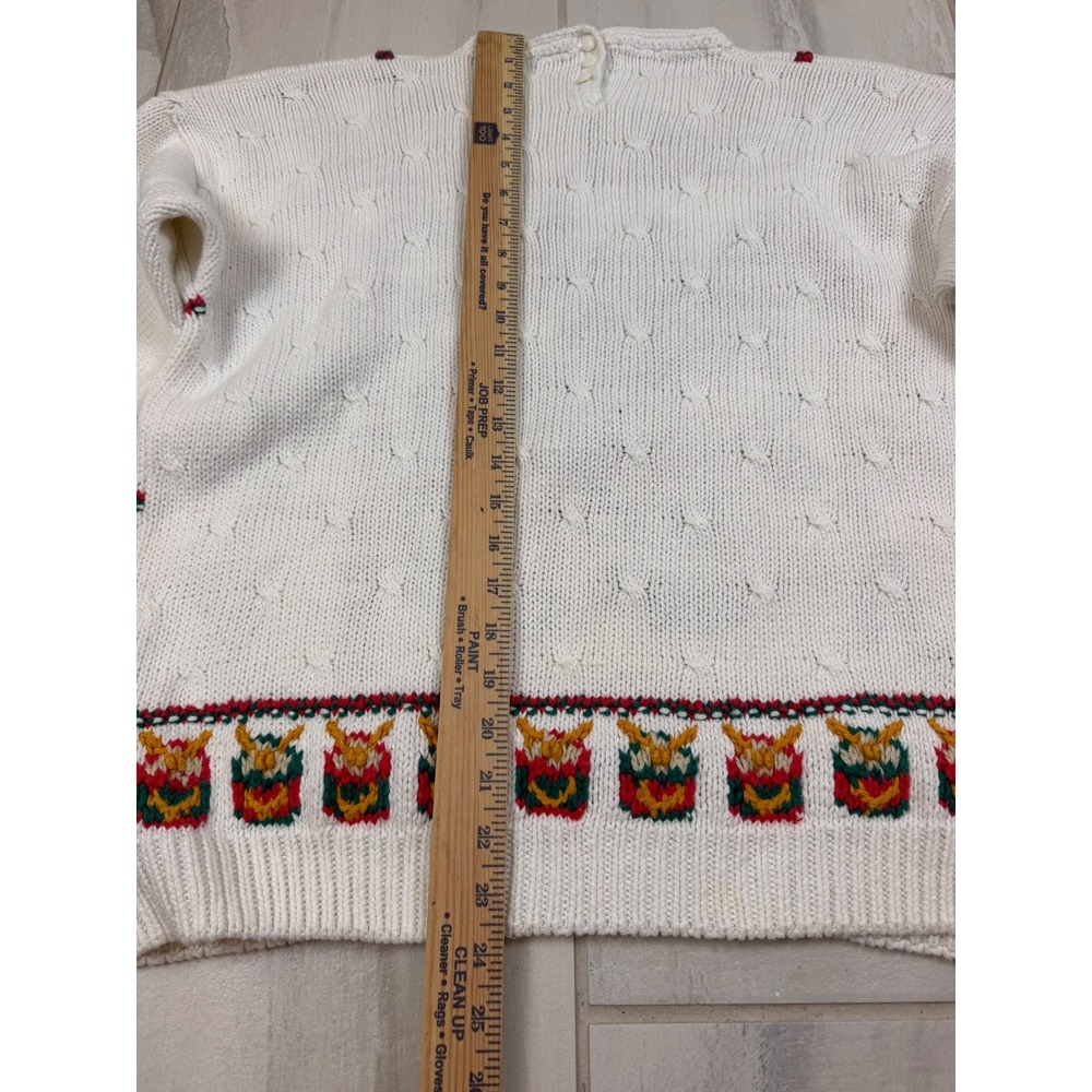 Signatures by Northern Isles Vintage 12 Days of Christmas Hand Knit Sweater XL - Picture 8 of 8